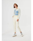 Blue Knitwear Sweater With Flower Details | Porterist