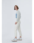Blue Knitwear Sweater With Flower Details | Porterist
