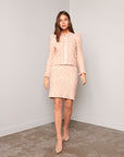 Glitter Detail Zipper Tweed Skirt | Porterist