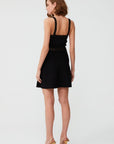 Lace Detailed Flared Black Mini Dress | Porterist
