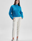 Ornament Pocket Detailed Neckband Saxe Scissor Knitwear