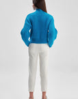 Ornament Pocket Detailed Neckband Saxe Scissor Knitwear