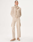 Pocket Detail Beige Knit Cargo Pants | Porterist