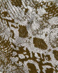 Shiny Snake Print Green Knitted Sweater | Porterist