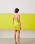 Mustard Strapless Stone Embroidered Mini Dress Fınal Item - Porterist 3