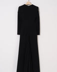 Black Hoop Embroidery Long Slit Dress Fınal Item - Porterist 2