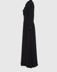 Black Long Dress With Belt Detail Fınal Item - Porterist 2