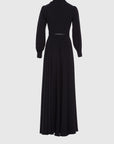 Black Long Dress With Belt Detail Fınal Item - Porterist 3