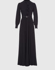 Black Long Dress With Belt Detail Fınal Item - Porterist 1
