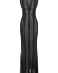 Holy Mess Transparent Black Long Dress