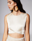 Cream Satin Crop Bustier Fınal Item - Porterist 7