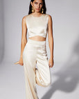 Cream Satin Crop Bustier Fınal Item - Porterist 5