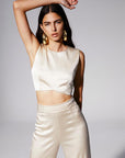 Cream Satin Crop Bustier Fınal Item - Porterist 8