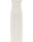 Alaia White Linen Twist Maxi Dress
