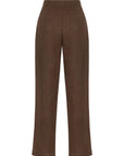 Asher Cappuccino Linen Cut Out Contrast Stitch Pants