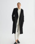 Black Wool Trench Coat