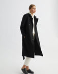 Black Wool Trench Coat