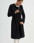Black Wool Trench Coat