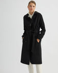 Black Wool Trench Coat