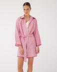 Blake Rose Short Linen Mini Kaftan