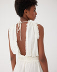 Daphne Ecru Cotton Dress