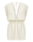Daphne Ecru Cotton Dress