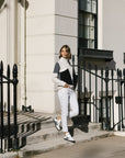 Victoria Monochrome Patchwork Cashmere-Blend Sweater