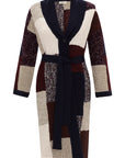 Vivienne Colour Block Wool Midi Robe Cardigan
