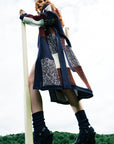 Vivienne Colour Block Wool Midi Robe Cardigan