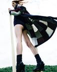 Vivienne Colour Block Wool Midi Robe Cardigan