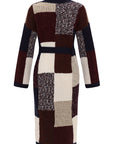 Vivienne Colour Block Wool Midi Robe Cardigan