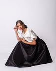 Round Neck Shoulder Detailed Blouse Ivory