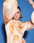 Lina Flounce Dress Orange Fınal Item - Porterist 2
