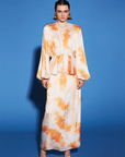 Lina Flounce Dress Orange Fınal Item - Porterist 3