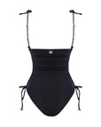 Black One Piece With Real Pearl Accessories | Porterist