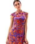 Mauve Maxi Cheongsam Dress Purple - Porterist 4