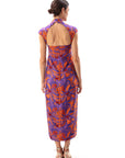 Mauve Maxi Cheongsam Dress Purple - Porterist 5