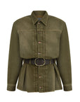 Belted Mini Shirt Dress