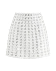 Eyelet Detailed Mini Skirt