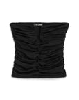 Black Drape-Designed Crop Top