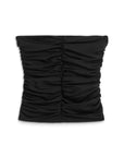 Black Drape-Designed Crop Top