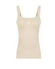 Nocturne Beige Ribbed Wide Strap Top - Porterist 1
