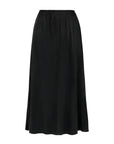 Elastic Waist Midi Skirt