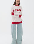 Logo Printed Knit Sweater