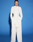 Palm Jacquard Jumpsuit Ecru Fınal Item - Porterist 1