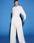 Palm Jacquard Jumpsuit Ecru Fınal Item - Porterist 3