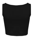 Free Heaven Rib Crop Tank Top - Jet Black