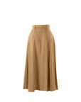 Modal Camel Bell Skirt with Pockets