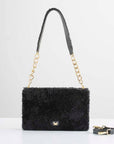 Nicole Bag - Black Shearling