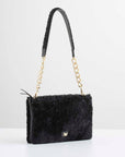Nicole Bag - Black Shearling